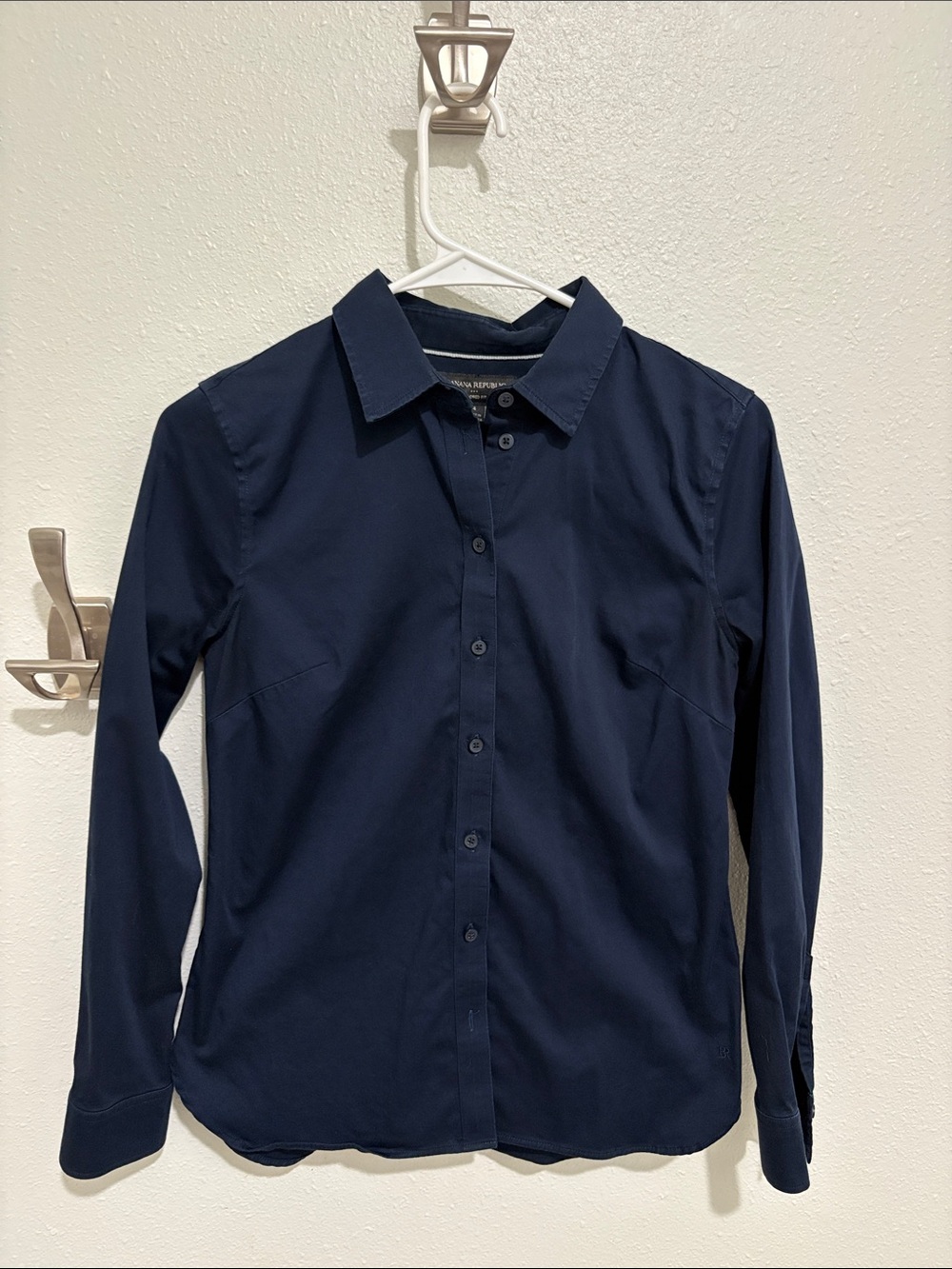 Women’s Navy Button-Up Shirt